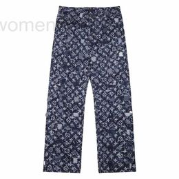 Heren jeans ontwerper gedrapeerde jeans wide been groothandel getailleerd met elastische taille zomer zweetpak set spanje tracksuits 7nax