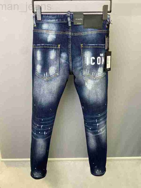 Designer de jeans pour hommes DSQ PHANTOM TURTLE Mens Luxury Designer Skinny Ripped Cool Guy Causal Hole Denim Fashion Brand Fit Men Washed Pants 61269 FT3Z