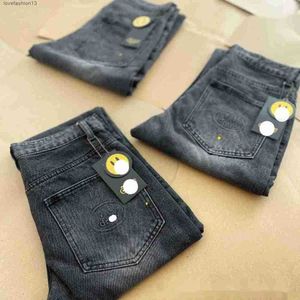 Jeans pour hommes Designer Fashiion Dreww Bieber's Même visage souriant Jeans avec trous lavés Jeans à jambe droite