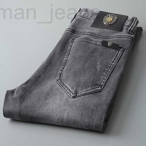 Jeans pour hommes créateur de mode mode haut de gamme jeans hommes frit lavage pantalons décontractés lâche grand élastique droit K385