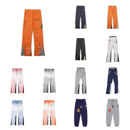 Jeans pour hommes Designer Fashion Jeans pour hommes Pantalons Galleryes Pantalons de survêtement Depts Speckled Lettre Imprimer Hommes Femmes Couple Lâche Polyvalent Pantalon Décontracté Pantalon Britches