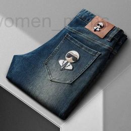 Designer de jeans masculin French Lao Foye printemps / été denim Four Seasons High Europe Goods Luxury Luxury Trendy Broidered Slim Fit DHDX