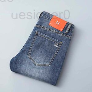 Jeans pour hommes designer haut de gamme boutique européenne hommes jean printemps mince coréen élastique Slim Fit mode JK2L