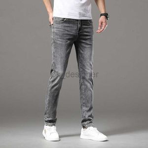 Heren jeans ontwerper high -end nieuwe lente/zomer jeans elastische rechte fit casual en minimalistisch zakelijke denim broek