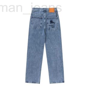 Designer de jeans pour hommes Jeans pour hommes de haute qualité pantalon burb cheval de guerre broderie pantalons longs homme décontracté lâche bouton pantalon à glissière QR0R