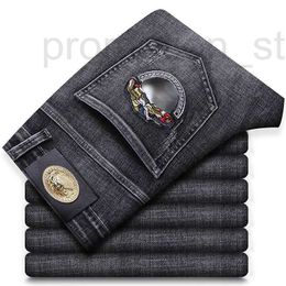 Heren jeans ontwerper high-versie heren jeans medusa geborduurde broek vers broeken hiphop blauwe denim broek oversized maat 28-38 temh