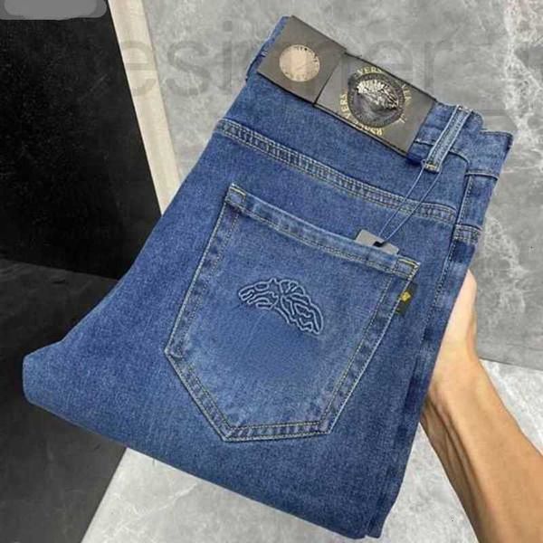 Jeans pour hommes Designer Version supérieure Vers Pantalon Medusa 3D Impression Denim Pantalon Casual 29-42 Fe8v AN8L