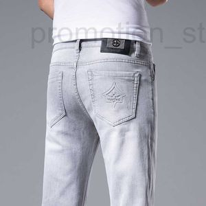 Designer de jeans masculin Hong Kong Jeans pour le printemps / été masculin Nouveau pantalon décontracté haut de gamme gris clair fit haut de gamme Men 0vfz