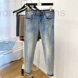 Herenjeans designer Hot heren jeans monster eyed voor mannen slim fit rechte buis strettrendy casual broek G66O
