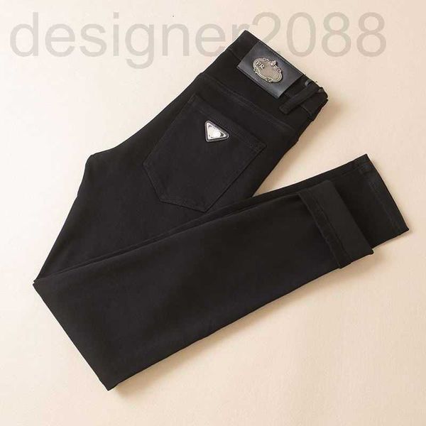 Jeans para hombres Diseñador Jean Pantalones Otoño Pantalones de mezclilla negros Hombres Mujeres Slim Fit Pedicure Slacks Stretch European Straight OND2