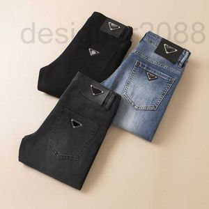 Jeans pour hommes Designer jean pantalon automne hiver jeans épaissi hommes femmes slim petit orteil pantalon tendance décontracté pantalon de survêtement droit REUU