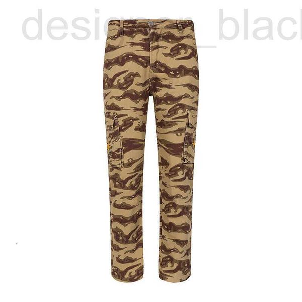 Jeans pour hommes Jeans de marque Style américain Vibe Camouflage brodé Pantalon de travail multi-poches Marque Instagram Lâche Casual CYMH