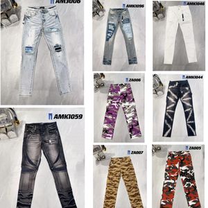 Jeans pour hommes Jeans de créateur jeans amirri pour hommes Jeans skinny Hommes Tendance Marque Slim Fit Striaight Streetwear Pour Hommes Mode Pantalon design pour hommes Top Qualité