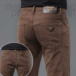 Herren-Jeans, Designer-Jeans, Herbst/Winter, neue High-End-Jeans für die koreanische Ausgabe, elastisch, schmale Passform, gerade Baumwolle, Marke, einfarbig, Freizeithose D0BC QRDG