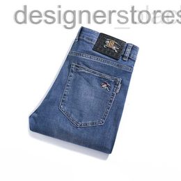 Jeans da uomo firmati jeans Designer New Summer Slim Fit Elastico di fascia alta Mens Fashion Brand Pantaloni lunghi da piede piccolo Casual Thin Style GPOL R3DM