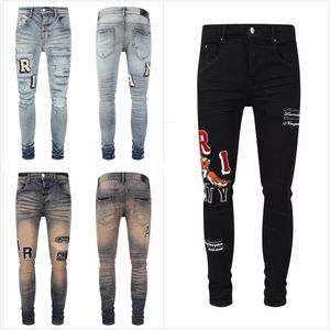 Jeans de créateurs de jeans masculins pour hommes randonnées pantalon randonnée Hip Hop High Street Fashion Brand Pantalones Vaqueros Para Hombre Motorcycle broderie