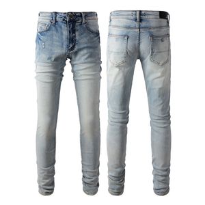 Heren Jeans designer jeans luxe Ripped jeans miri Jeans Knee Skinny Straight Motorcycle Trendy Lang Recht Gat High Street denim Maat 28-40
