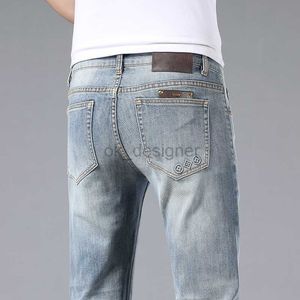 Designer de jeans masculin jeans jeans pour hommes / été des jeans élastiques pour hommes à la tendance pantalon décontracté à la jambe droite lâche