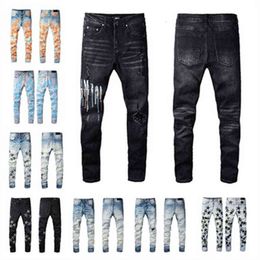Jeans pour hommes Designer Jeans Hommes Denim Pantalons de broderie Mode Trous Pantalon Taille US 28-40 Hip Hop Pantalon à glissière en détresse pour homme Top Vente