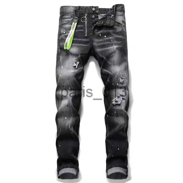 Jeans pour hommes Designer jeans pantalons pour hommes pantalons en lin Hip Hop hommes Jeans en détresse Ripped Biker Slim Fit moto Denim pour hommes x0911