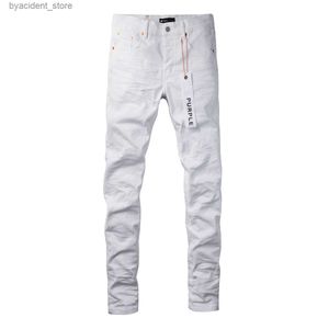 Jeans pour hommes Jeans de marque Purple Brand Jeans High Street White 9024 jeans pour hommes marque de mode jeans violets L240313
