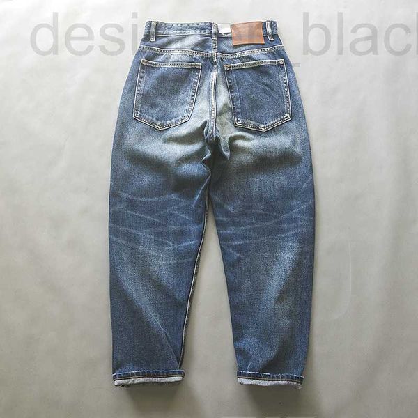 Jeans para hombres Jeans de diseñador Red Ear Denim Loose Wide Edition Lavado y desgastado Pantalones largos de vaca cruzada blanca GSII