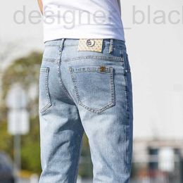 Jeans pour hommes Jeans de marque Printemps Nouveau pantalon élastique de 9 pouces Slim Fit Denim 2061 J8R2