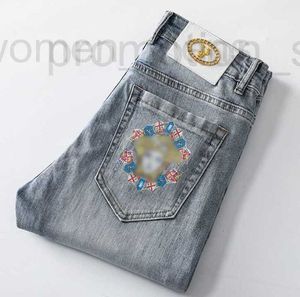 Heren jeans ontwerper jeans zomer grijze mode heren Koreaanse lange broek s7lx fv82
