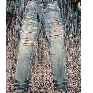 Jeans pour hommes Designer Jeans Tide Brand A 22 miri Top Qualité American Street Hip Hop Pantalon Rétro Pantalon Ripped Mode Lâche Mens Sports Pantalons de survêtement 240308