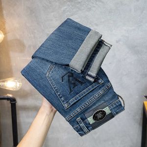 Jeans pour hommes Designer coréen petits pieds Slim Fit épais haut de gamme jeunesse européenne GB82