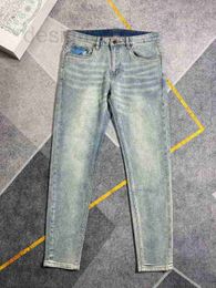 Jeans para hombre diseñador L Primavera/Verano Nueva moda Lavado Micro Stretch Slim Fit Jeans Mens Micro Stretch QRZ1