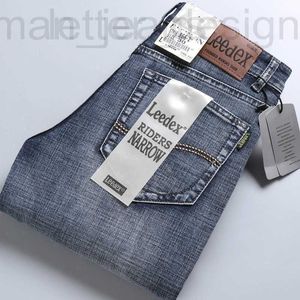 Jeans pour hommes Designer Lee DEX Jeans Printemps et été pour hommes Tube droit Lâche Business Casual Slim Fit Élastique Pantalon mince coréen NPJ0 3FWE