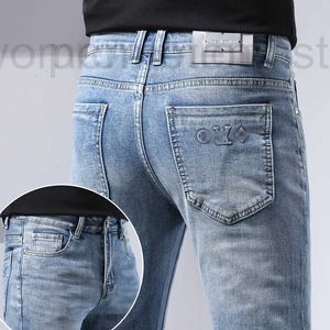 Designer de jeans masculin Blue Blue Slim Fit Small Ft Spring mince Long Pantalon 8W7H 07ZN