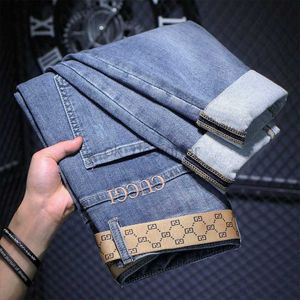 Jeans pour hommes de concepteur de concepteur léger à la base et à l'automne haut de gamme Luxury Luxury Slim Fit Small Feet Pantalon Harlan Pantalon polyvalent