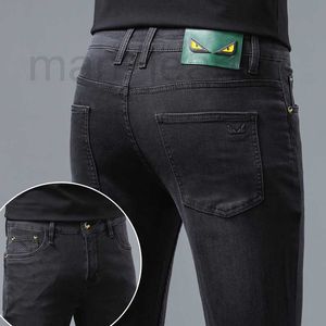Heren jeans ontwerper Little Monster Eyed Jeans for Men Slim Fit Small Straight Barrel European Fashion Brand Heren Spring/Summer Casual Long Pants Thin 1ZXZ