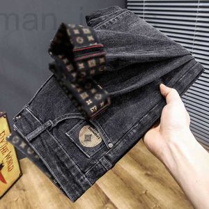 Designer de jeans pour hommes Diffusion en direct de jeans haut de gamme, nouvelle tendance amincissante pour hommes, pantalons décontractés élastiques coréens et Y9UD