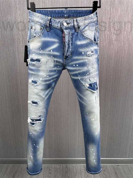 Jeans pour hommes Designer Pantalons en denim de luxe Rider Motorcycle Classic Ripped Stone Processus de lavage Tailles asiatiques 28-38 69V4