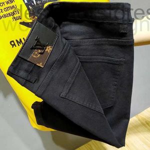 Designer de jeans masculin concepteur de luxe nouveau masculin l-printemps et automne petite tendance élastique élastique capris freshiping uzbq