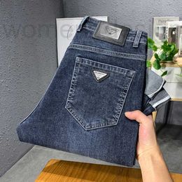 Jeans pour hommes Designer de luxe Printemps et Automne Régulier Durable Tendance élastique Polyvalent Pantalon décontracté droit Nouveau luxe haut de gamme YD6M