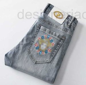 Jeans pour hommes Designer Medusa Summer Grey Hong Kong Fashion Korean Long Pants 18K6