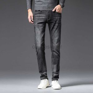 Designer de jeans masculin en jean masculin automne et hiver nouvelle entreprise décontractée slim slim small-tube pantalon pantalon gris fumé