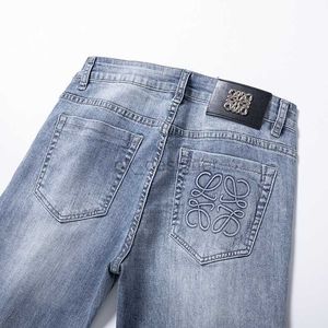 Designer de jeans masculin concepteur de jeans pour hommes printemps d'été mince slim slim marque haut de gamme petite pantalon double pantalon droit