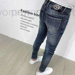 Jeans Men's Designer Jeans Men's Tendy Autumn New Versátil Versátil Versión coreana Corea Fit Small Foot 2023 O9Vd Nymk