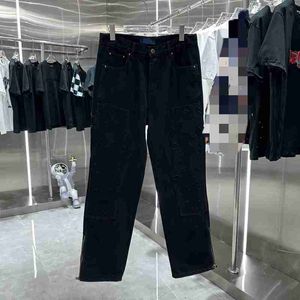 Designer de jeans pour hommes hommes femmes couple tous les jours décontractés pantalon de jean broderie quilting déchiré pour la marque de tendance