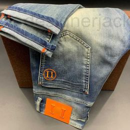 Heren Jeans Designer heren jeans designer broek rits toegangscontrole pantalon rechte denim broek H letter borduurwerk BUTN