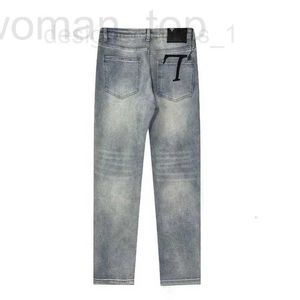 Jeans pour hommes Designer Jeans pour hommes Mode Botas Vaqueros Luxe Slim Élastique Fleur Marque Business Pantalons longs Style classique Denim Casual MBOQ X0E8
