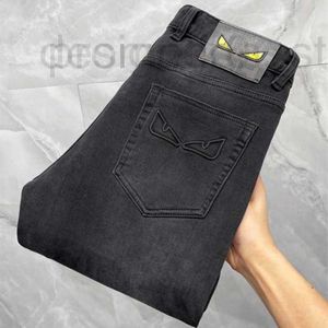 Designer de jeans masculins pour hommes grand pantalon concepteur jean petit monstre crant à broder