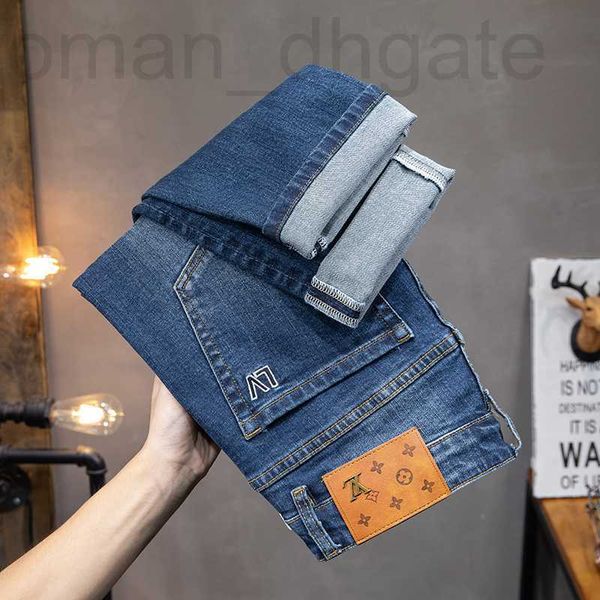 Jeans pour hommes designer Nouveau JEANS chino Pantalon pantalon pantalon BBicon Stretch Automne hiver jeans ajustés pantalons en coton lavé droit affaires décontractées Q9563-9 S46V