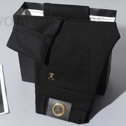 Designer de jeans masculin Nouvel été des jeans masculins en noir et blanc pur marque coton coton haut élastique slim slim fit version coréenne simple 2cpz
