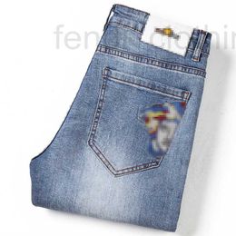 Herenjeans ontwerper Officiële Website Treasure 2021 Herfst Nieuw Geborduurd met Micro-elastische voeten Broek SBRD